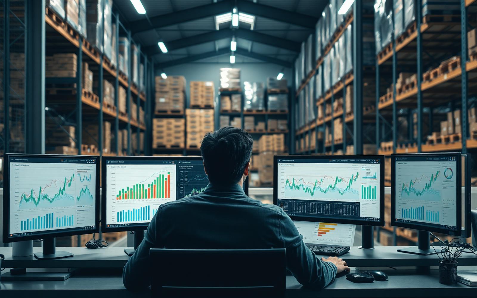 Indicadores comerciais do food service acompanhados em monitores